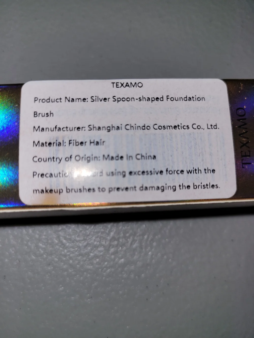 Texamo Metallic Makeup Foundation Brush with Mixing Palette - Black